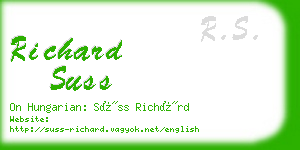 richard suss business card